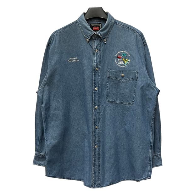 랭글러 히어로 오버핏 워크 데님 셔츠 청남방 L
