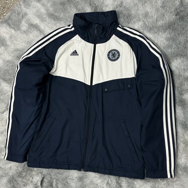 아디다스 첼시 네이비 화이트 점퍼 m