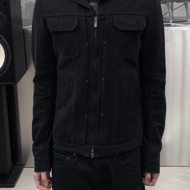 wjk 플랩 포켓 디스트레스드 자켓