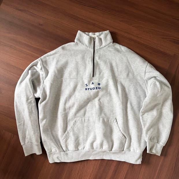 아이앱 하프 집 풀오버 라이트 그레이 L