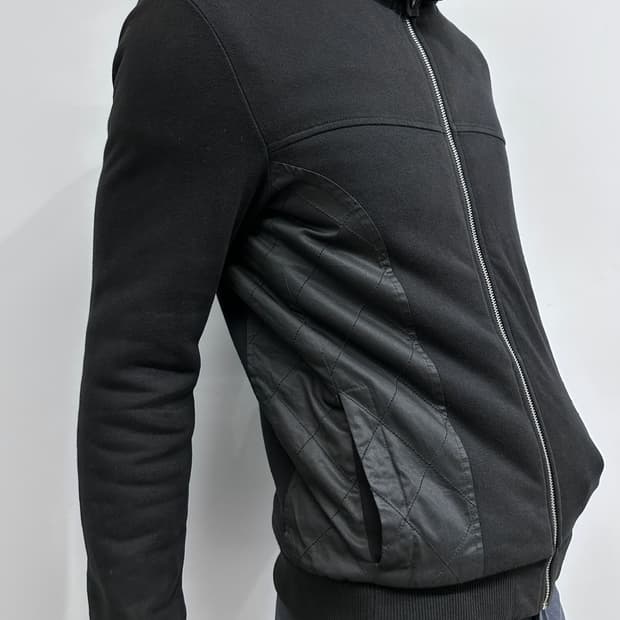 아르마니 하이넥 닌자 시어링 후드 집업