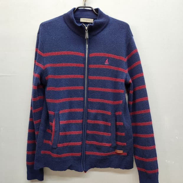 빈폴 스트라이프 모100% 니트집업 100(M)