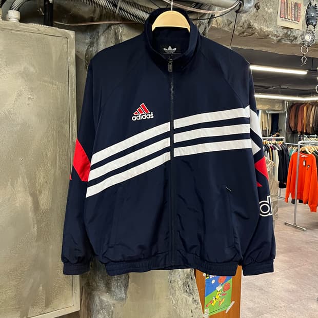 아디다스 올드스쿨 바람막이 네이비 95 #csz2399