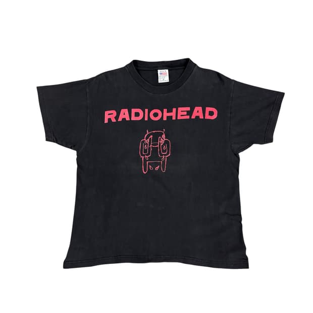빈티지 2001 Radiohead 라디오헤드 월드 투어 티셔츠