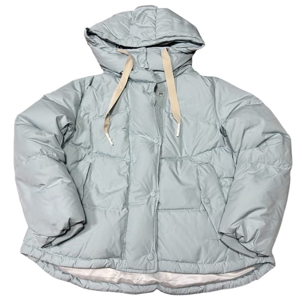 바배) 하늘색 여성 덕다운 숏 패딩