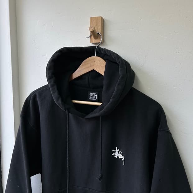 16241 - 스투시 베이직 블랙 후드티