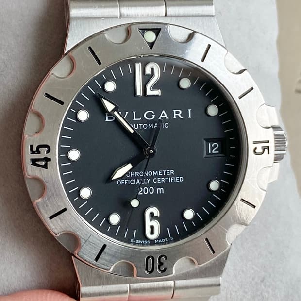 불가리 디아고노 스쿠버 SD38S 오토메틱 38mm 스틸