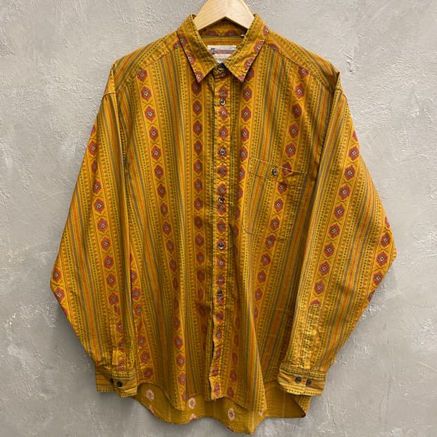 [L-XL] Guard Chain 네이티브 아메리칸 패턴 셔츠