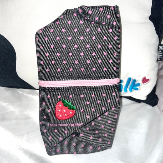 고전) 딸기 폴더블 펜슬 파우치