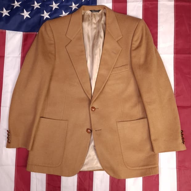 새제품급 오리지날 미국제조 랑방 카멜헤어 2버튼 블레이져