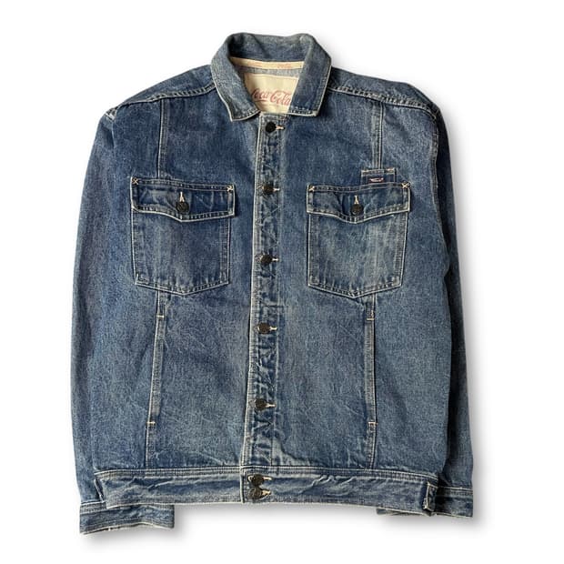코카콜라 빈티지 투포켓 중청 데님 자켓