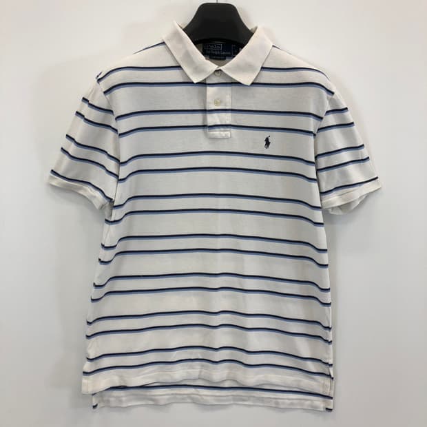 폴로 랄프로렌 스트라이프 블루 카라티 L