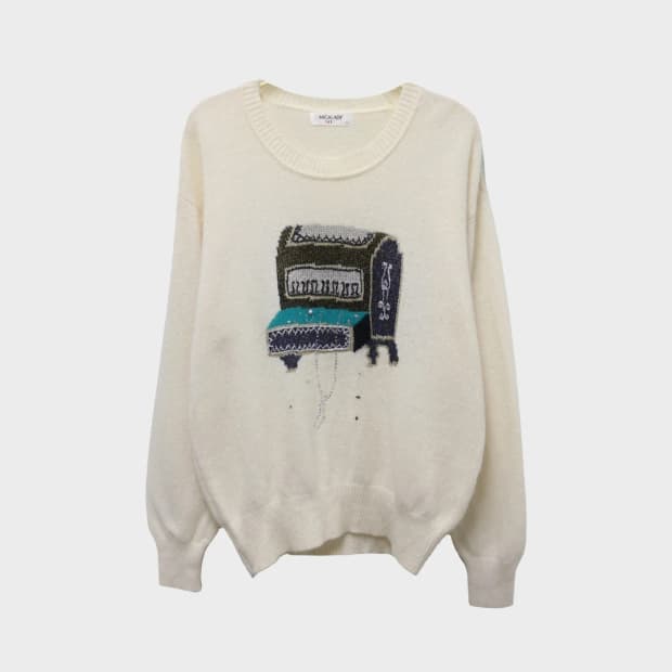 PIARE 자수 포인트 울 혼방 니트 63490