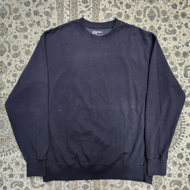 언코티드 247 네이비 오버핏 맨투맨 M