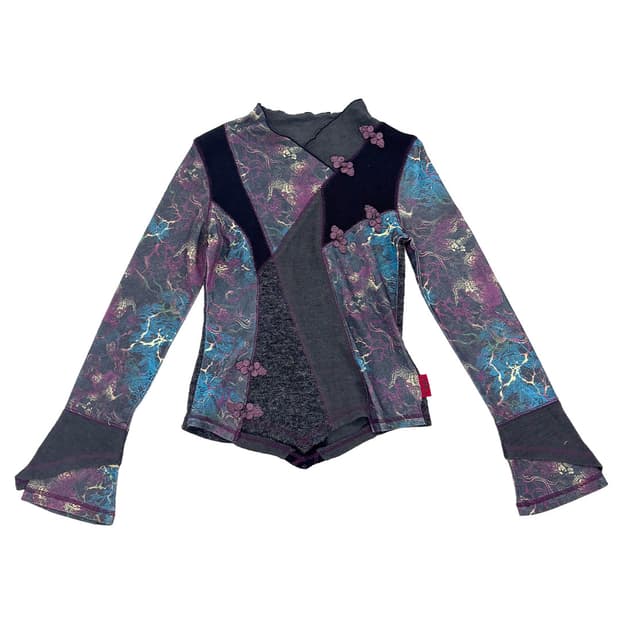 OZZ CROCE (OZZ ON) 오리엔탈 패치 언발 티셔츠