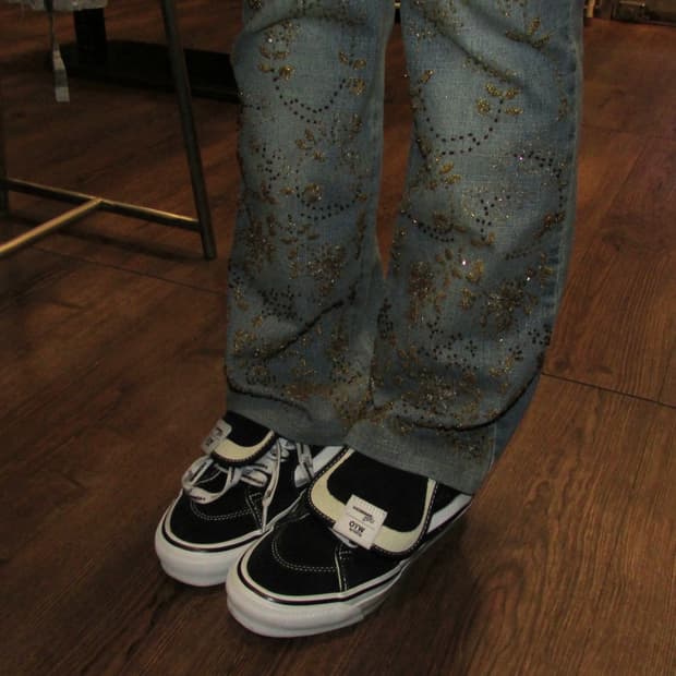 jpn vintage flower poin denim