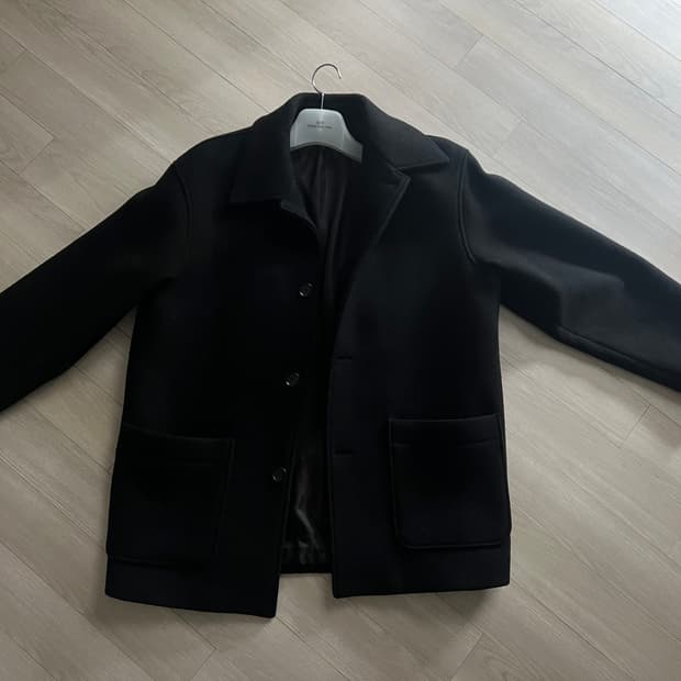 스테디에브리웨어 울 하프코트 블랙 3사이즈