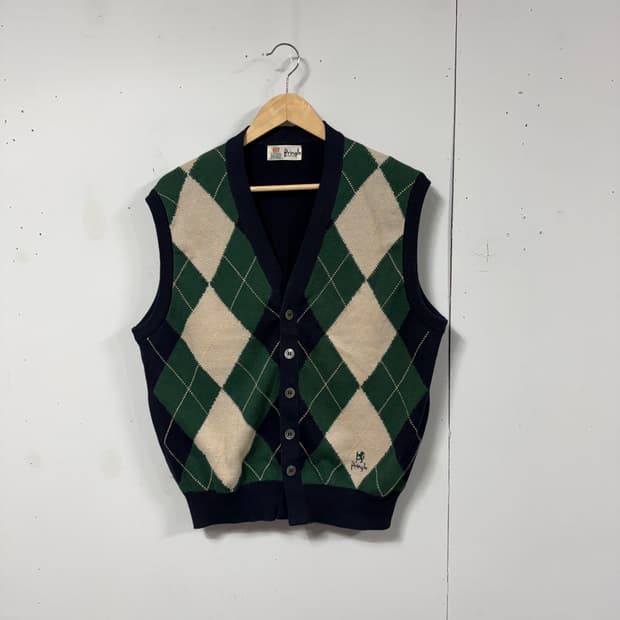 90s 프링글 오브 스코틀랜드 아가일 니트베스트