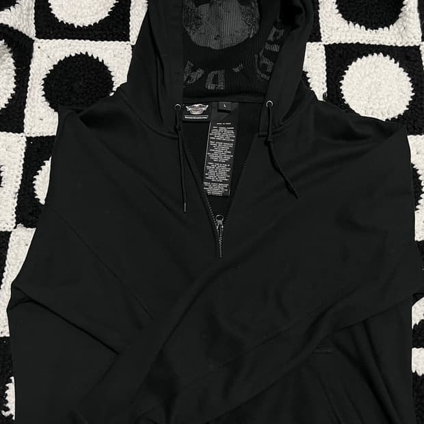 Harley davidson 무지 후드집업 L