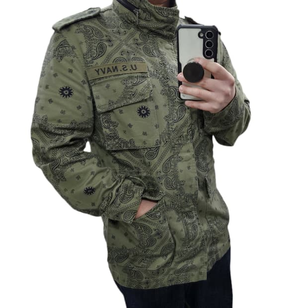 코데즈컴바인 페이즐리 패턴 필드자켓 95-100