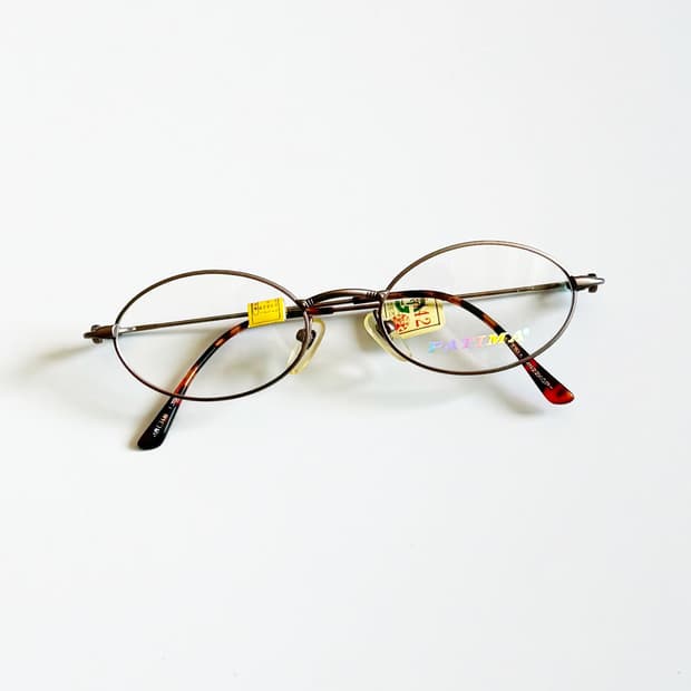 90s PATIMA 슬림 오벌 메탈 프레임 빈티지 안경