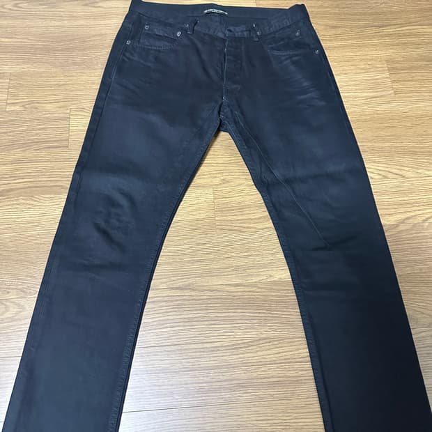 릭오웬스 디트로이트 흑청 데님