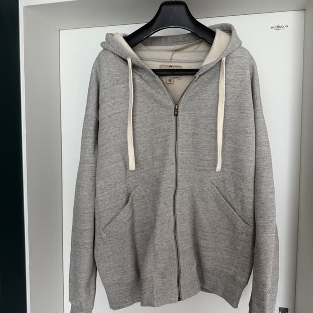 [XL] 나이젤카본 후드 집업 멜란지 그레이