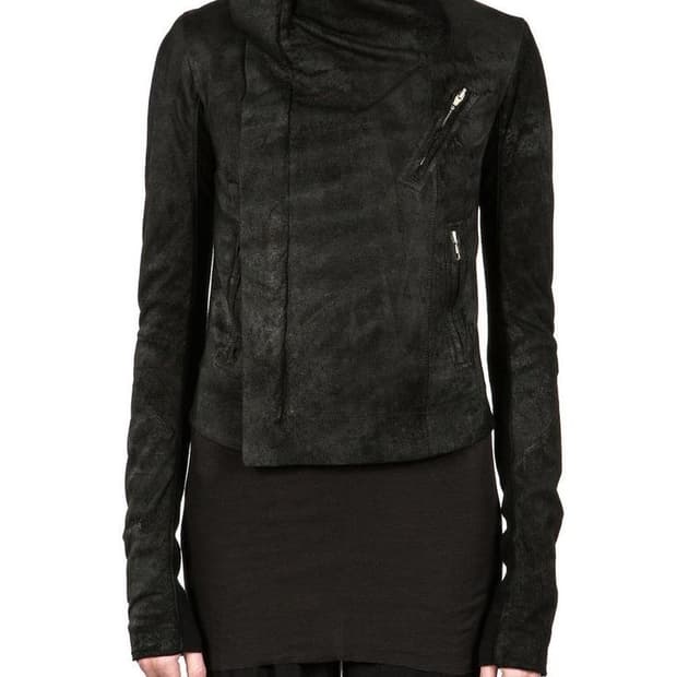 릭오웬스 11SS 나스카 하이넥 블리스터드 램 레더자켓 38