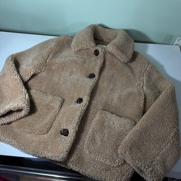 우먼FREE 자라 베이지 카라넥 후리스자켓