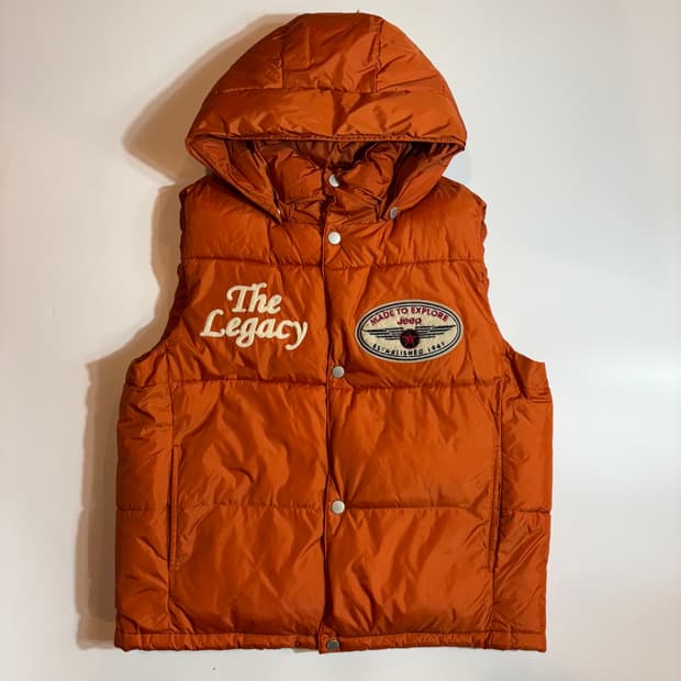 JEEP 지프 레거시 패치 오렌지 후드 패딩 베스트