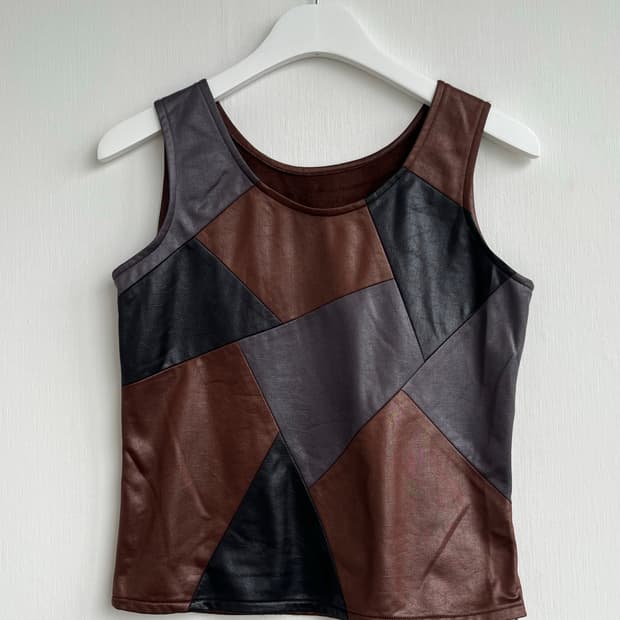 Vintage Patch Leather Tank