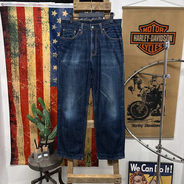 00s 리바이스 재팬 702 복각모델 와이드 스트레이트 데님팬츠 N666