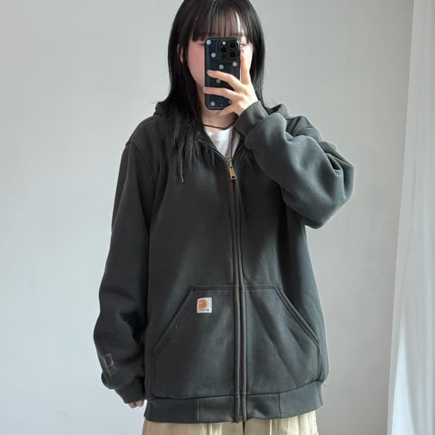 칼하트 블랙 후드집업