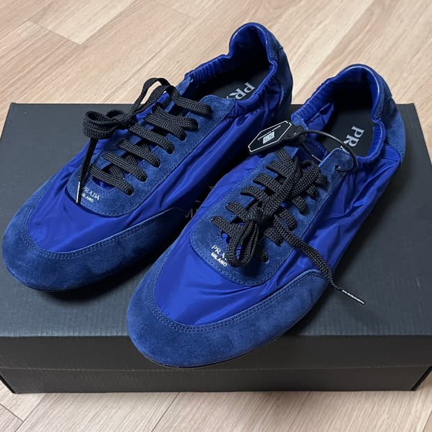 프라다 컬랩스 리나일론 스니커즈 블루에뜨