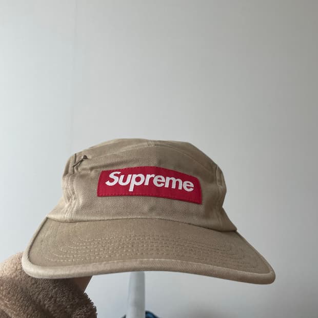 슈프림 베이지 5 패널 캠프캡