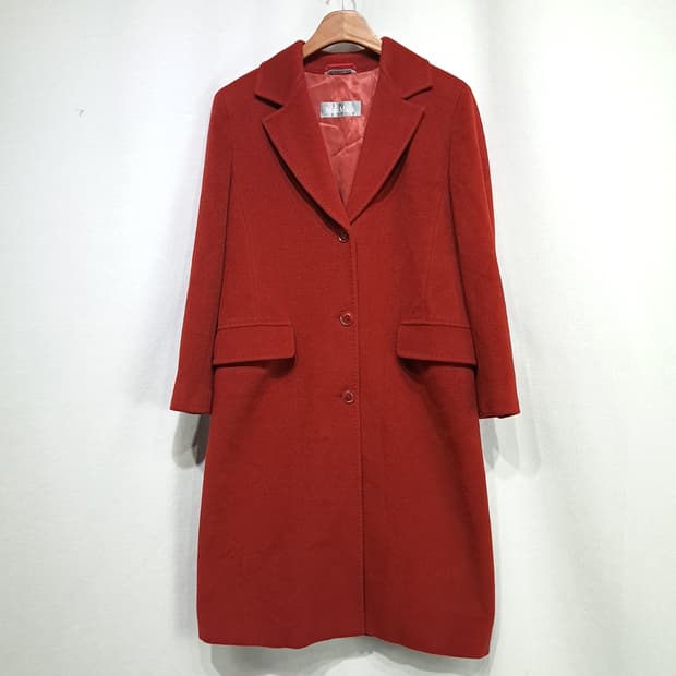CL229 L 막스마라 90s 이태리판 앙고라울 실버라벨 레드 코트