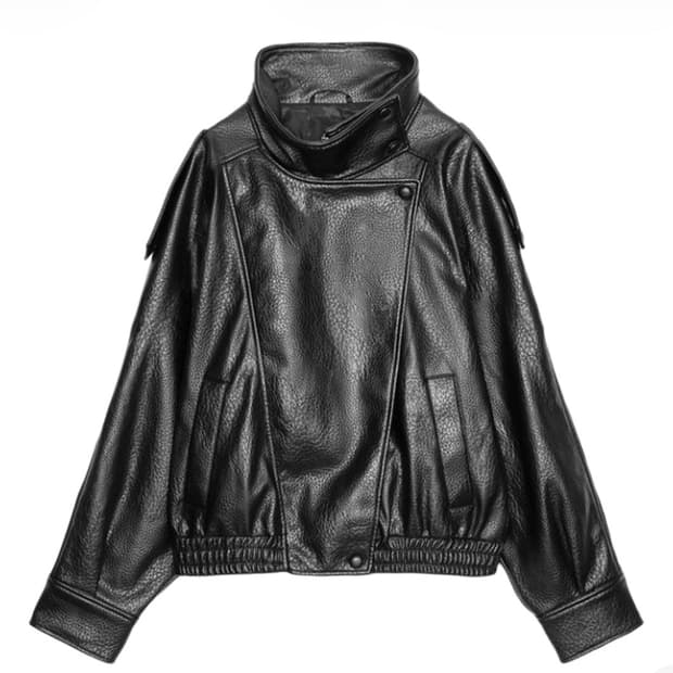 자라 페이크 레더 자켓
