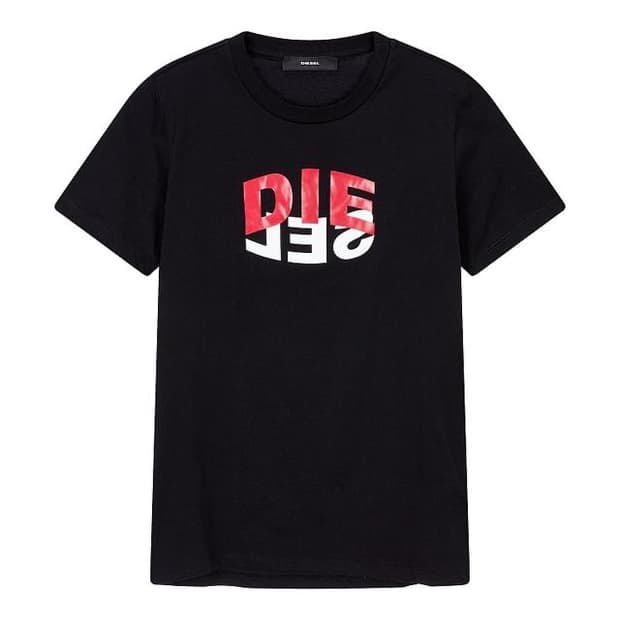디젤 로고 프린트 티셔츠