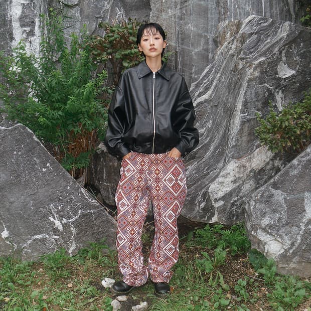자카드 패턴 팬츠
