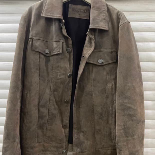 빈티지 헤비 스웨이드 레더자켓