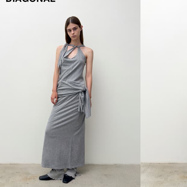 다이애그널 DOUBLE LAYERED LONG DRESS