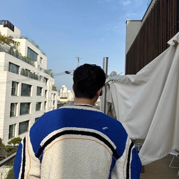 xl ) 아더에러 알립 alieb 니트 자켓 블루