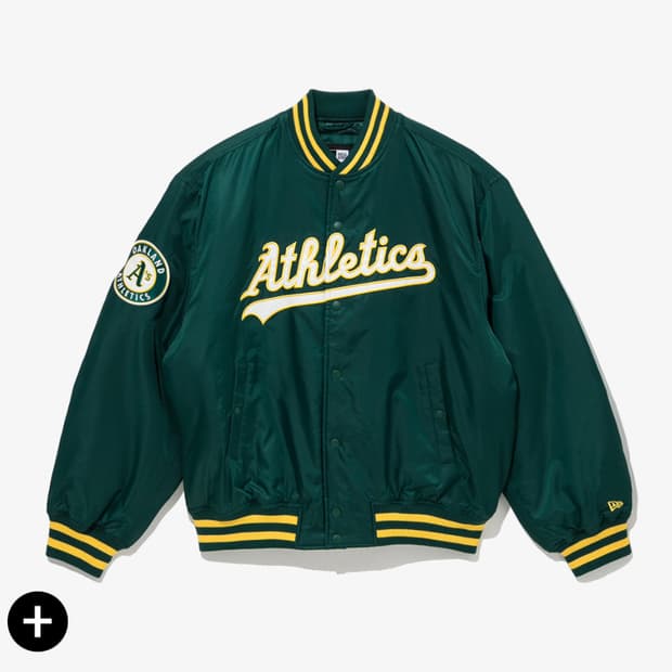 MLB 오클랜드 애슬레틱스 스타디움 재킷 블루종 바시티