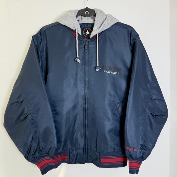 컨버스 올드스쿨 네이비 패딩자켓