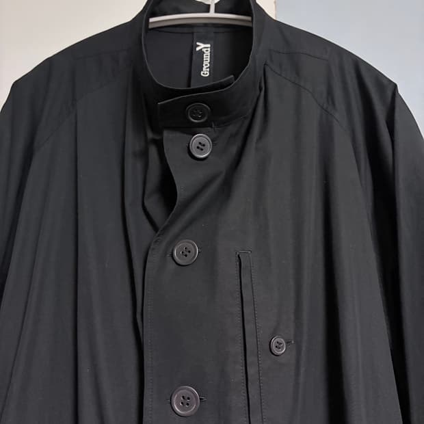 요지야마모토 코튼 롱 코트