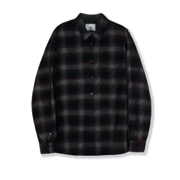 퍼렌 릴렉스드 셔츠 코듀로이 체크 블랙 레드 3