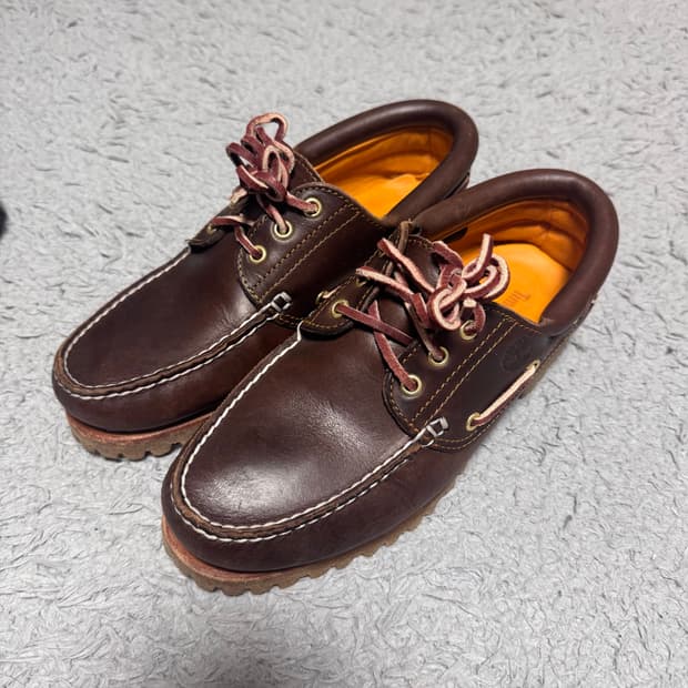 팀버랜드 보트슈즈 3아이 브라운