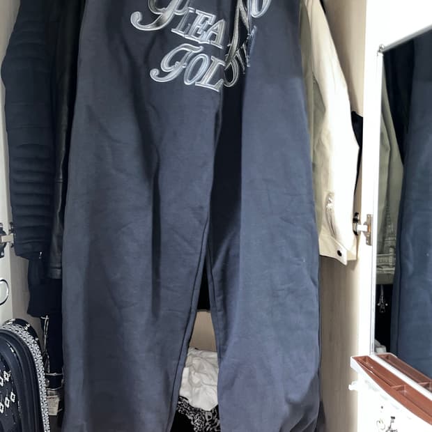 (새상품)플리즈노팔로우 마미 와이드 스웨트 조거 팬츠