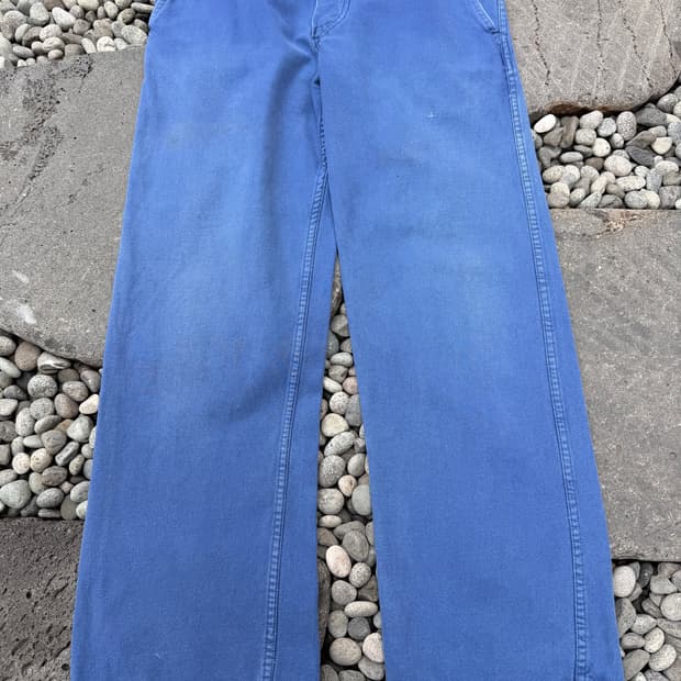 FADED WASHED BLUE 1970s VINTAGE 프렌치워크팬츠