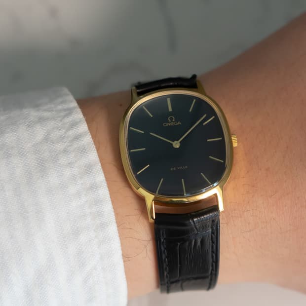 오메가 엘립스 네이비 빈티지 수동 시계